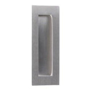 Rectangular Recessed Pull - 5 29/32" (150mm) Satin Stainless Steel - New York Hardware Online