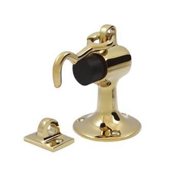 Floor Mount Bumper w/ Holder - PVD - Polished Brass - New York Hardware Online
