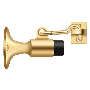 Heavy Duty Wall Mount W/ Holder Bumper by Deltana -  - PVD Polished Brass - New York Hardware