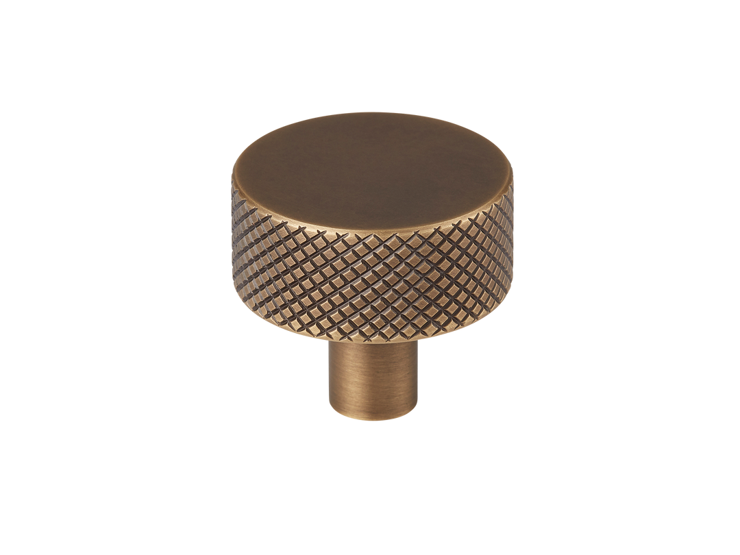 MIX Diamond Knurled Cabinet Knob by Armac Martin - 32mm - Satin Antique Satin Lacquered