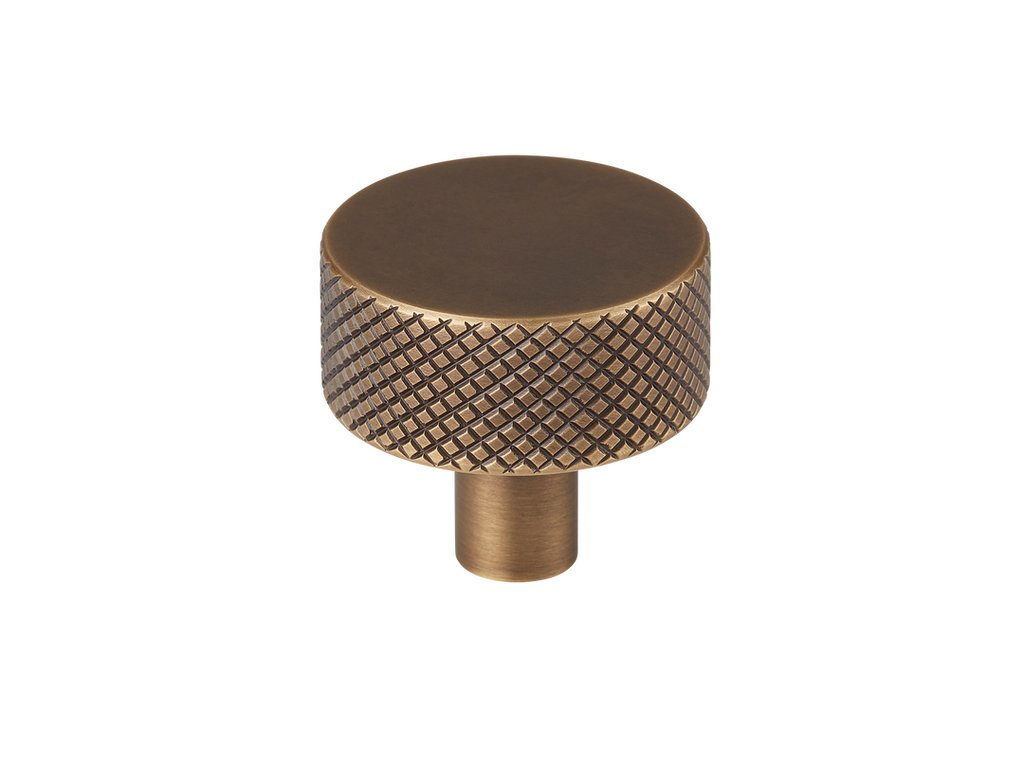 MIX Diamond Knurled Cabinet Knob by Armac Martin - 32mm - Satin Antique Satin Lacquered