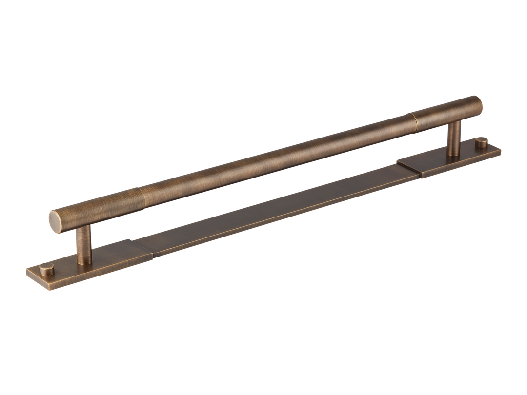 MIX Plain Appliance Pull Handle & Backplate by Armac Martin - 608mm - Satin Antique Satin Lacquered