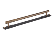 MIX Plain Appliance Pull Handle & Backplate - Mixed Finish by Armac Martin - 608mm - Satin Antique Satin Lacquered