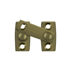 Shutter Bar/Door Latch by Deltana - 1-1/8" - Antique Brass - New York Hardware
