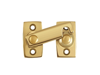 Shutter Bar/Door Latch 7/8" - PVD - Polished Brass - New York Hardware Online
