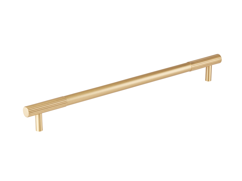 MIX Straight Knurled Appliance Pull Handle by Armac Martin - 608mm - Satin Brass Satin lacquered