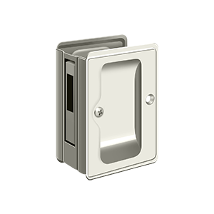 Heavy Duty Sliding Door Reciver Adjustable Pocket Lock by Deltana -  - Polished Nickel - New York Hardware