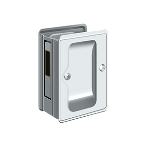Heavy Duty Sliding Door Reciver Adjustable Pocket Lock by Deltana -  - Polished Chrome - New York Hardware