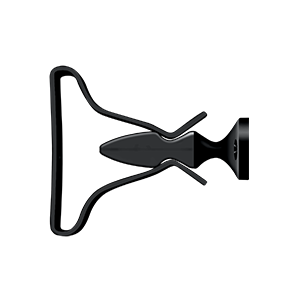 Wide Shutter Door Holder by Deltana -  - Paint Black - New York Hardware