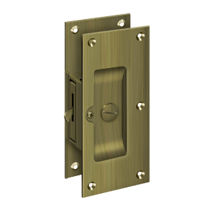Decorative Private Pocket Lock by Deltana -  - Antique Brass - New York Hardware