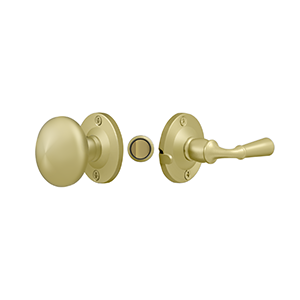 Round Tubular Storm Door Latch by Deltana -  - Polished Brass - New York Hardware