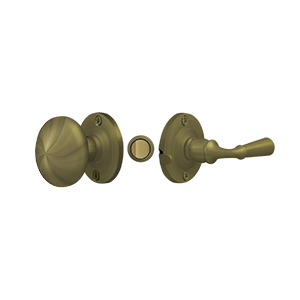 Round Tubular Storm Door Latch by Deltana -  - Antique Brass - New York Hardware