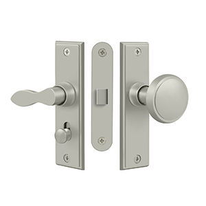 Square Mortise Storm Door Latch by Deltana -  - Brushed Nickel - New York Hardware