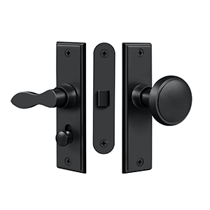Square Mortise Storm Door Latch by Deltana -  - Paint Black - New York Hardware