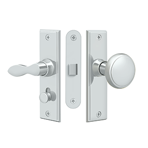 Square Mortise Storm Door Latch by Deltana -  - Polished Chrome - New York Hardware