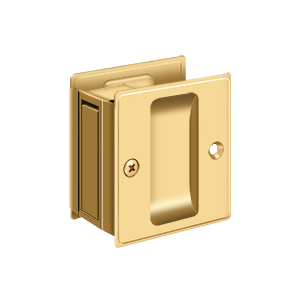 Passage Pocket Lock by Deltana -  - PVD Polished Brass - New York Hardware