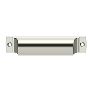 Rectangle Shell Pull by Deltana - 4" - Polished Nickel - New York Hardware