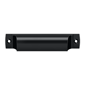 Rectangle Shell Pull by Deltana - 4" - Paint Black - New York Hardware