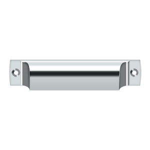 Rectangle Shell Pull by Deltana - 4" - Polished Chrome - New York Hardware