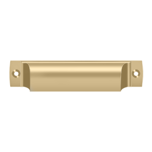 Rectangle Shell Pull by Deltana - 4" - Brushed Brass - New York Hardware