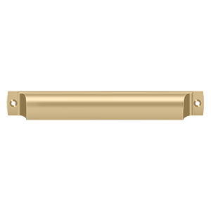 Rectangle Shell Pull by Deltana - 7" - Brushed Brass - New York Hardware