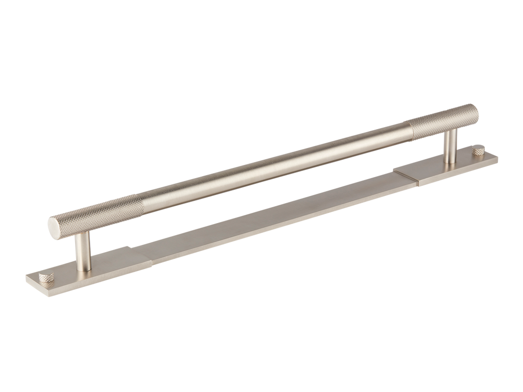 MIX Diamond Knurled Appliance Pull Handle & Backplate by Armac Martin - 608mm - Satin Nickel Plate
