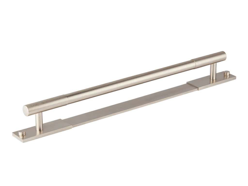 MIX Plain Appliance Pull Handle & Backplate by Armac Martin - 608mm - Satin Nickel Plate