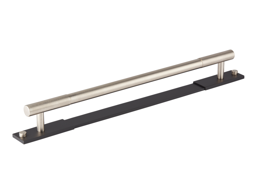 MIX Plain Appliance Pull Handle & Backplate - Mixed Finish by Armac Martin - 608mm - Satin Nickel Plate