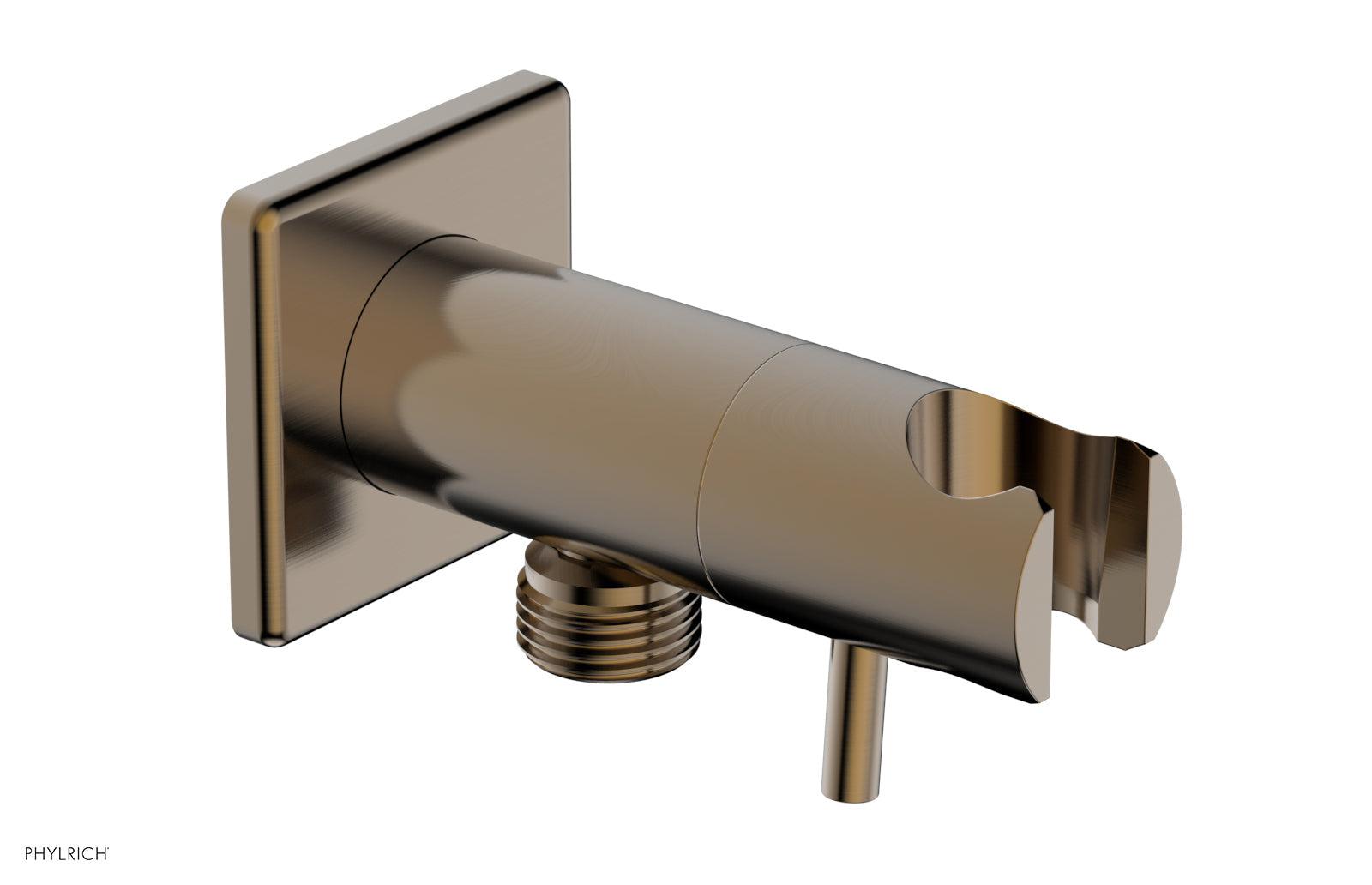 Hand Shower Outlet Supply and Holder by Phylrich - Antique Brass