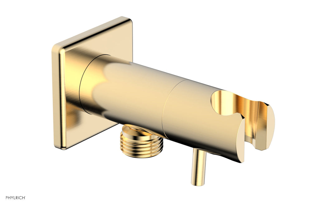 Hand Shower Outlet Supply and Holder by Phylrich - Satin Brass