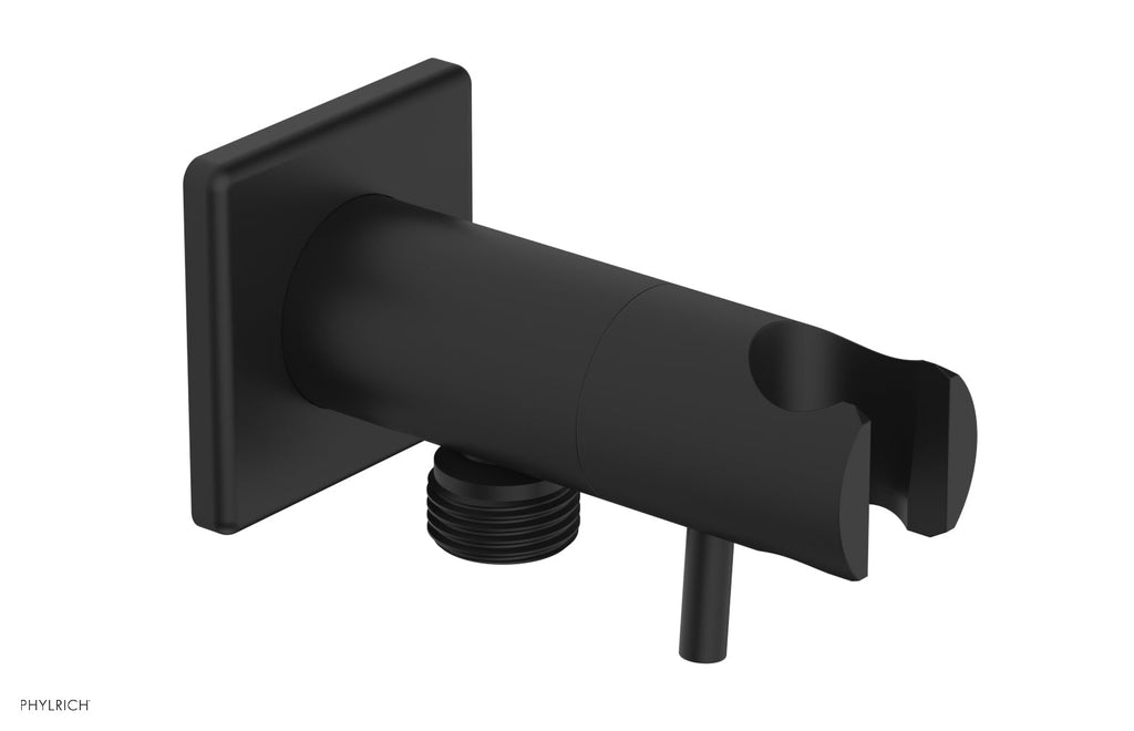 Hand Shower Outlet Supply and Holder by Phylrich - Matte Black