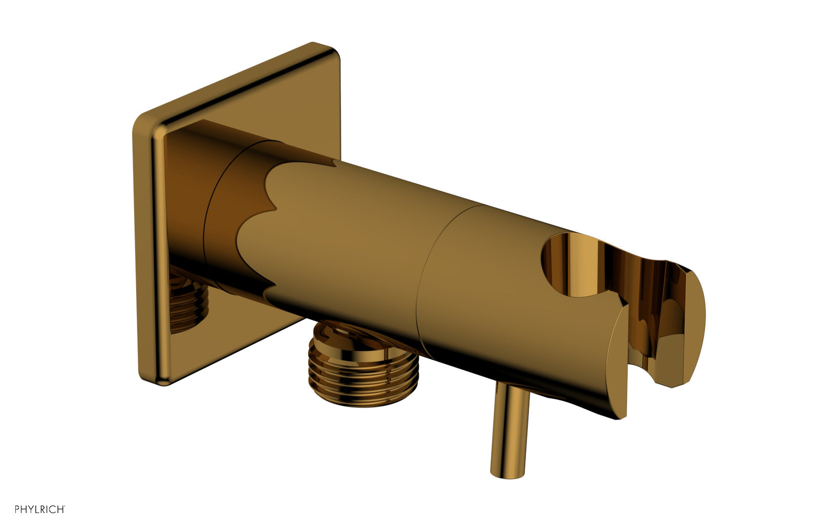 Hand Shower Outlet Supply and Holder by Phylrich - French Brass