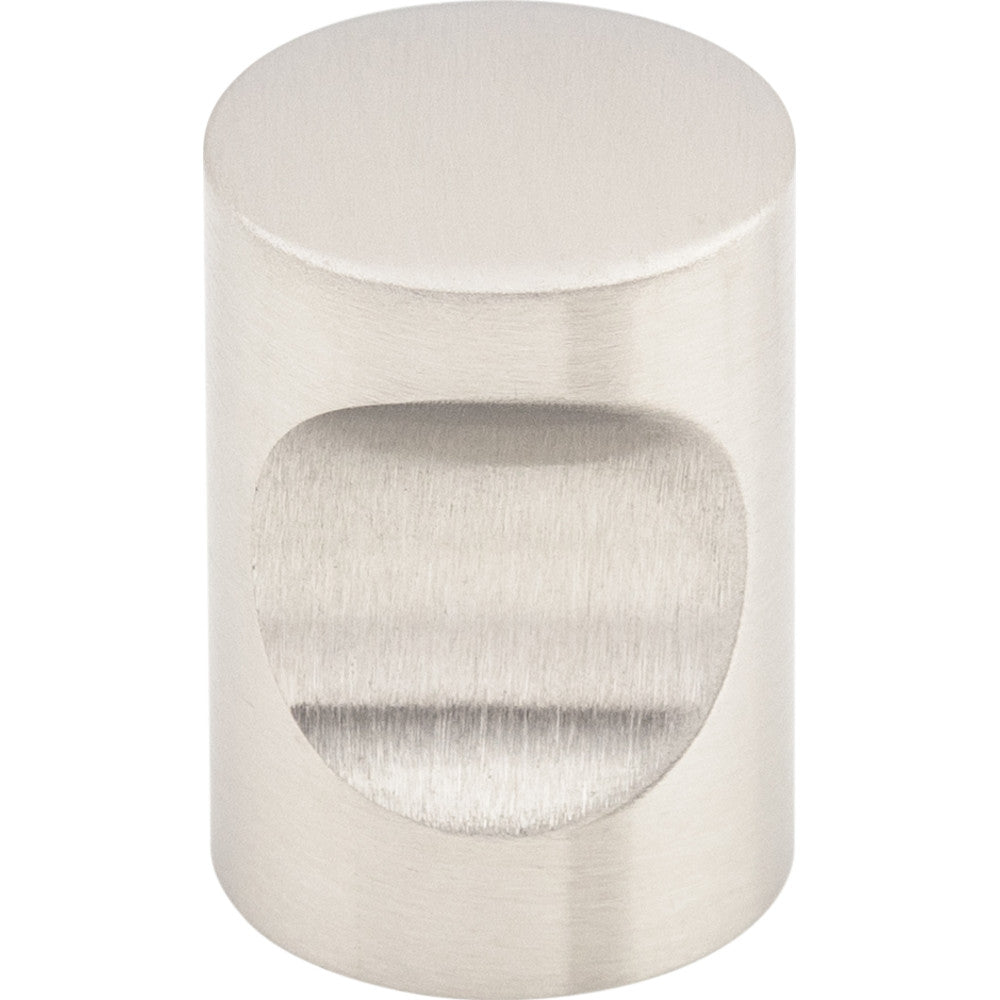Stainless Indent Knob by Top Knobs - Brushed Stainless Steel - New York Hardware