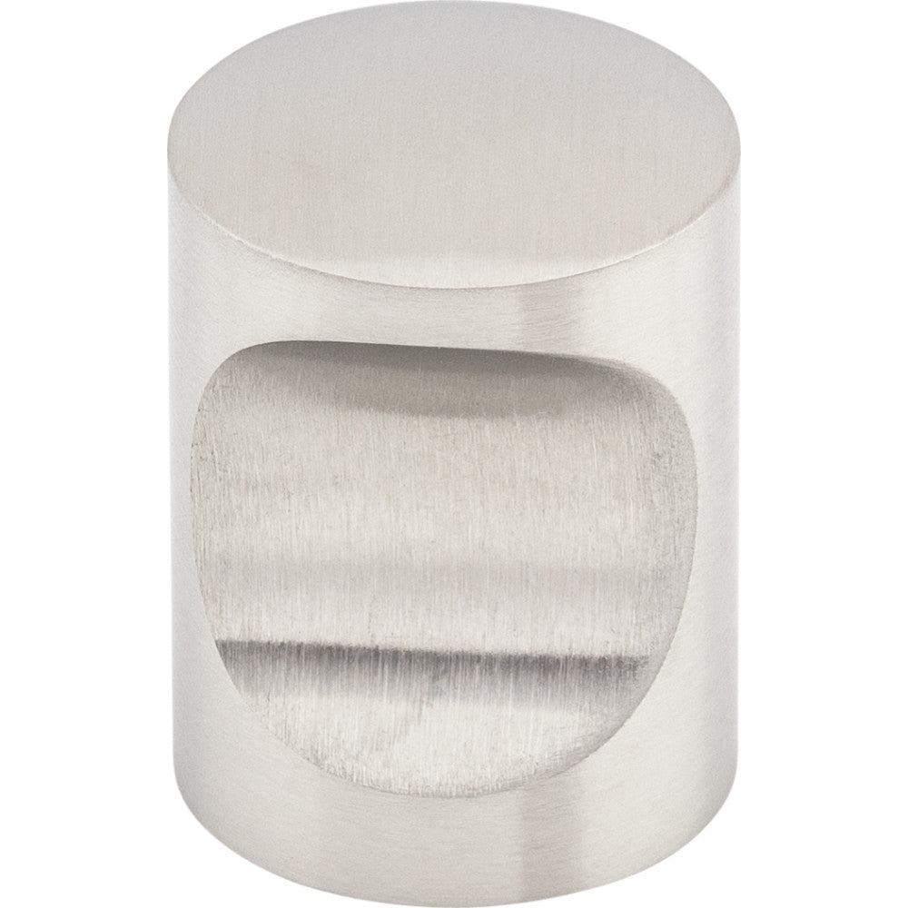 Stainless Indent Knob by Top Knobs - Brushed Stainless Steel - New York Hardware