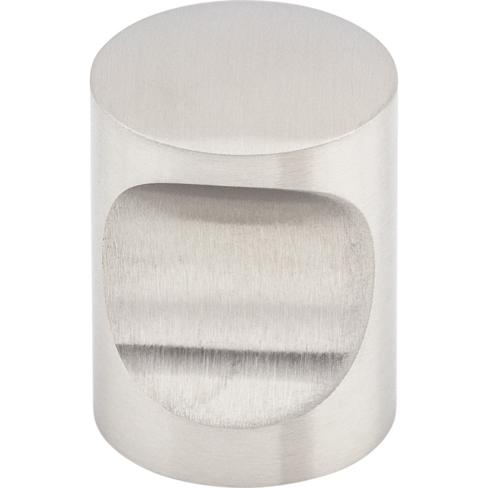 Stainless Indent Knob by Top Knobs - Brushed Stainless Steel - New York Hardware