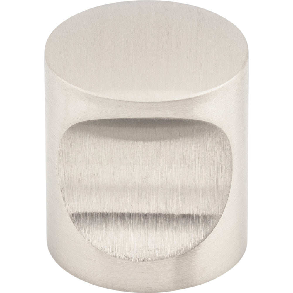Stainless Indent Knob by Top Knobs - Brushed Stainless Steel - New York Hardware