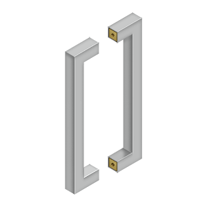 Back-to-Back Contemporary Pull by Deltana - 12" - Brushed Stainless - New York Hardware