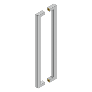 Back-to-Back Contemporary Pull by Deltana - 24" - Brushed Stainless - New York Hardware