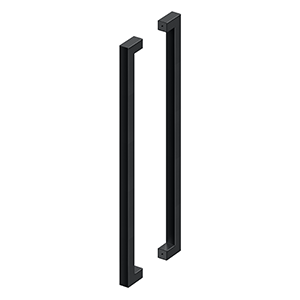 Extra Large Back-to-Back Contemporary Pull by Deltana - 36" - Paint Black - New York Hardware