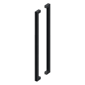 Extra Large Back-to-Back Contemporary Pull by Deltana - 42" - Paint Black - New York Hardware