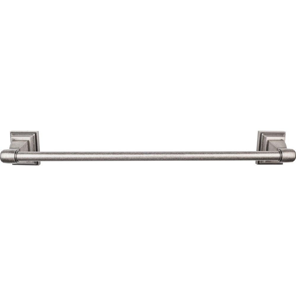 Stratton Bath Single Towel Bar by Top Knobs - Antique Pewter - New York Hardware