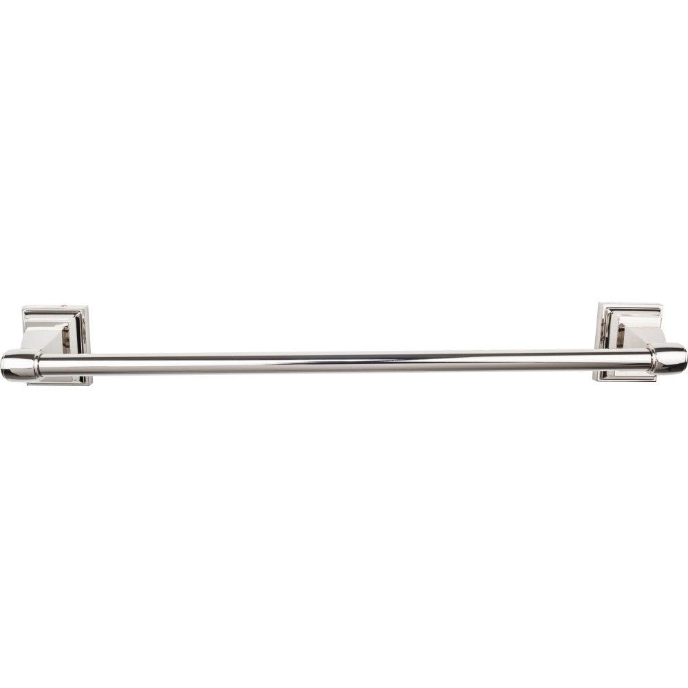 Stratton Bath Single Towel Bar by Top Knobs - Polished Nickel - New York Hardware