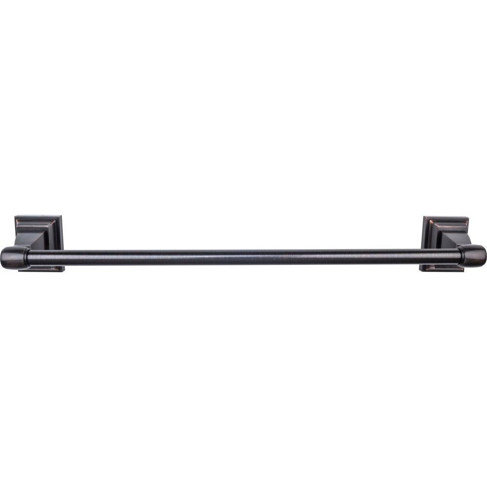 Stratton Bath Single Towel Bar by Top Knobs - Tuscan Bronze - New York Hardware