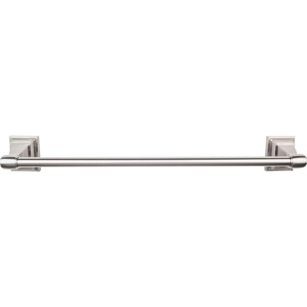 Stratton Bath Single Towel Bar by Top Knobs - Brushed Satin Nickel - New York Hardware