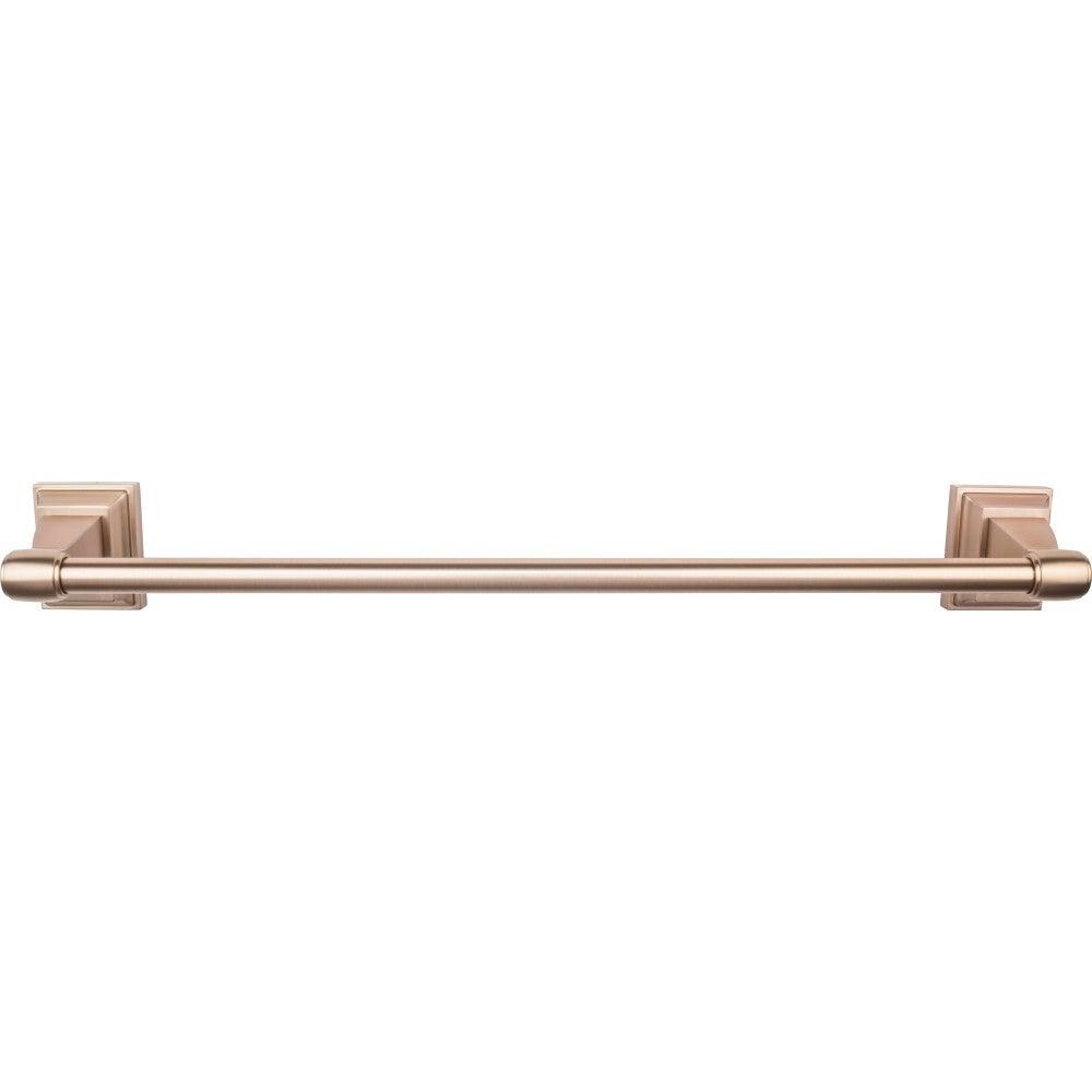 Stratton Bath Single Towel Bar by Top Knobs - Brushed Bronze - New York Hardware
