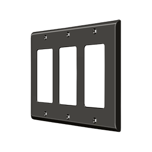 Triple Rocker Switch Plate by Deltana -  - Oil Rubbed Bronze - New York Hardware