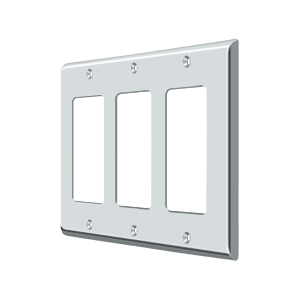 Triple Rocker Switch Plate by Deltana -  - Polished Chrome - New York Hardware