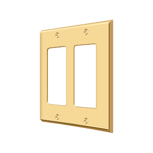 Double Rocker Switch Plate by Deltana -  - PVD Polished Brass - New York Hardware