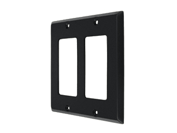 Double Rocker Switch Plate - Black - New York Hardware Online