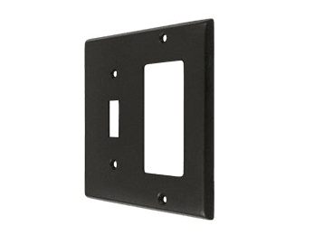 Single Switch and Single Rocker Combination Switch Plate - Oil Rubbed Bronze - New York Hardware Online